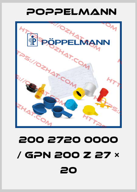 200 2720 0000 / GPN 200 Z 27 × 20 Poppelmann