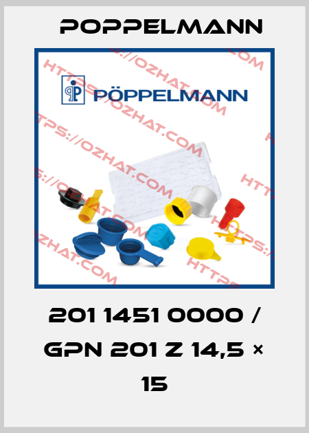 201 1451 0000 / GPN 201 Z 14,5 × 15 Poppelmann