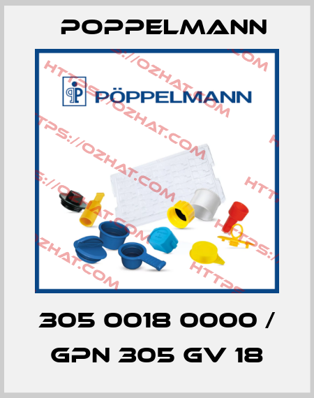 305 0018 0000 / GPN 305 GV 18 Poppelmann