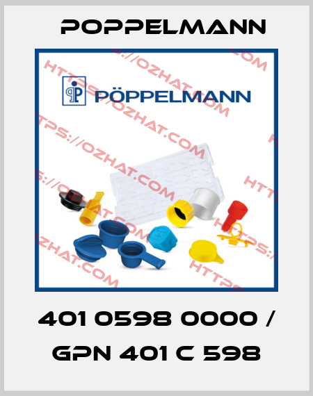 401 0598 0000 / GPN 401 C 598 Poppelmann