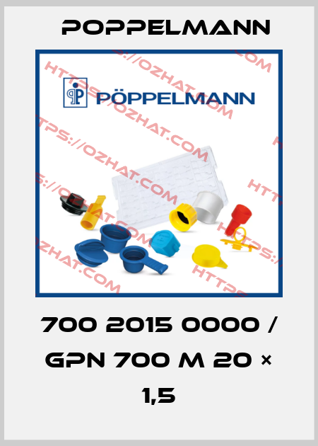 700 2015 0000 / GPN 700 M 20 × 1,5 Poppelmann