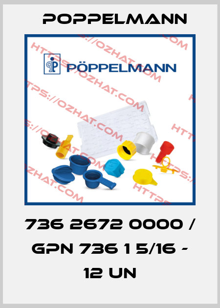736 2672 0000 / GPN 736 1 5/16 - 12 UN Poppelmann