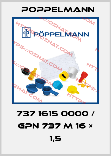 737 1615 0000 / GPN 737 M 16 × 1,5 Poppelmann