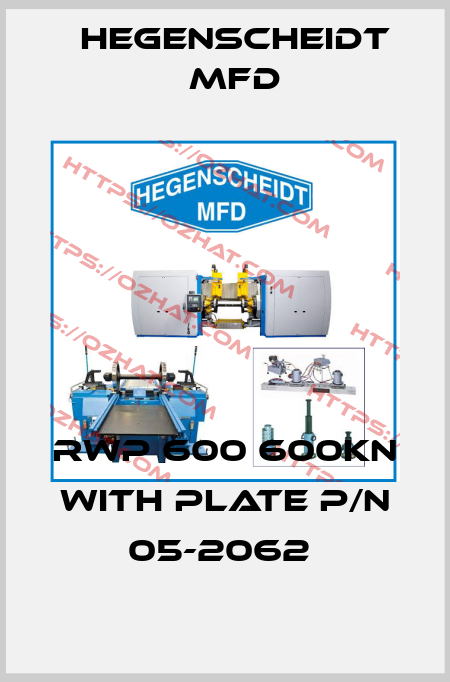 RWP 600 600KN WITH PLATE P/N 05-2062  Hegenscheidt MFD