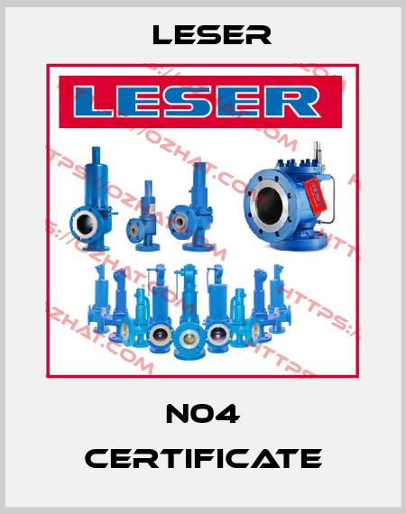 N04 certificate Leser