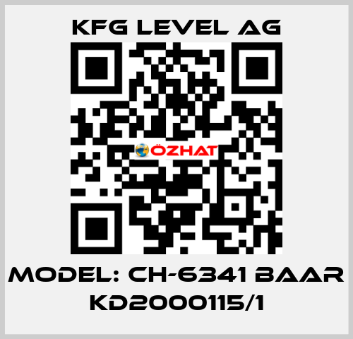 Model: CH-6341 Baar KD2000115/1 KFG Level AG