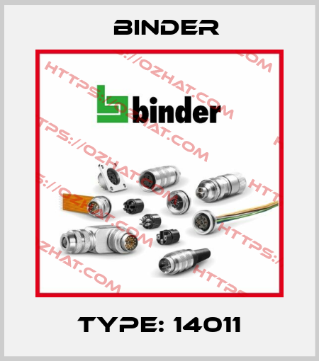 Type: 14011 Binder