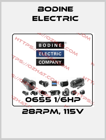 0655 1/6HP 28RPM, 115V BODINE ELECTRIC