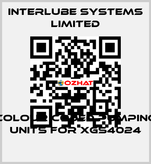 Colour coded pumping units for XGS4024 Interlube Systems Limited
