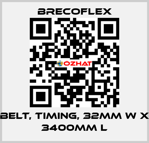 BELT, TIMING, 32MM W X 3400MM L Brecoflex