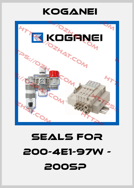 SEALS FOR 200-4E1-97W - 200SP  Koganei