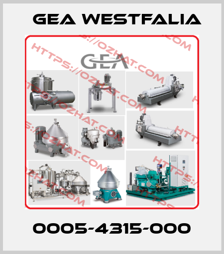 0005-4315-000 Gea Westfalia