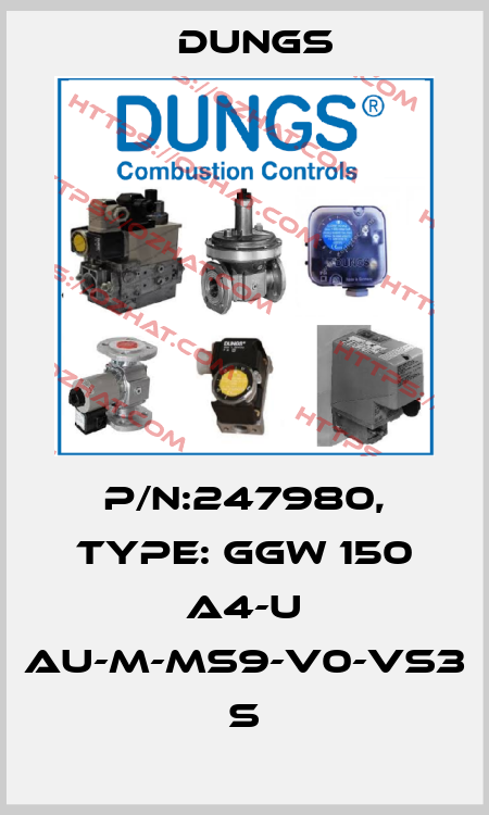 p/n:247980, Type: GGW 150 A4-U Au-M-MS9-V0-VS3 s Dungs