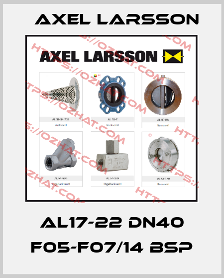 AL17-22 DN40 F05-F07/14 BSP AXEL LARSSON