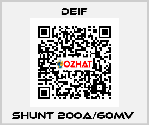 SHUNT 200A/60MV  Deif