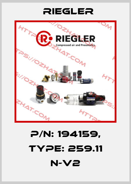 P/N: 194159, Type: 259.11 N-V2 Riegler