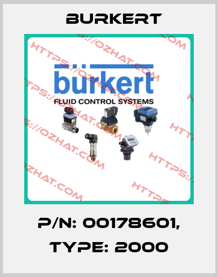 p/n: 00178601, Type: 2000 Burkert