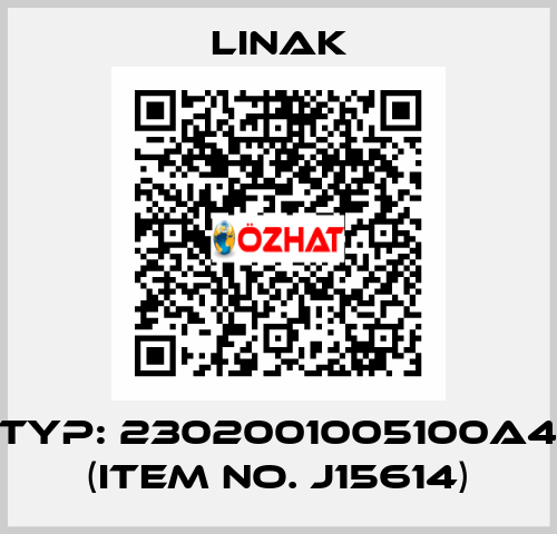 Typ: 2302001005100A4 (Item No. J15614) Linak