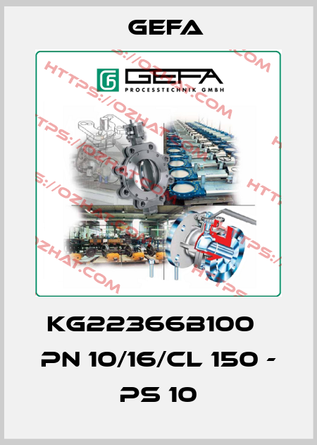 KG22366B100   PN 10/16/Cl 150 - PS 10 Gefa