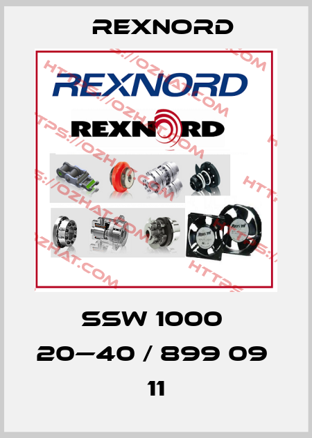 ssw 1000  20—40 / 899 09  11 Rexnord
