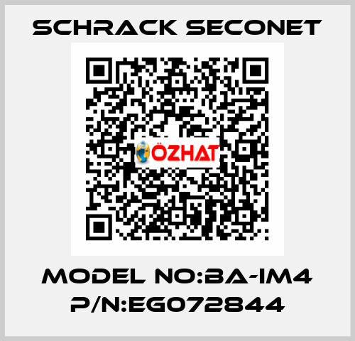 Model No:BA-IM4 P/N:EG072844 Schrack Seconet