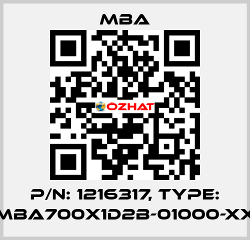 P/N: 1216317, Type: MBA700X1D2B-01000-XX MBA