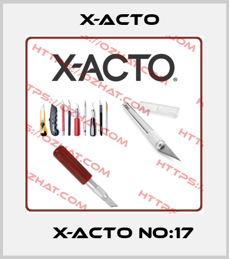 	  X-ACTO NO:17  X-acto