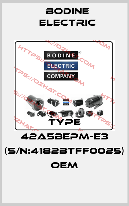 Type 42A5BEPM-E3 (S/N:4182BTFF0025)   oem BODINE ELECTRIC