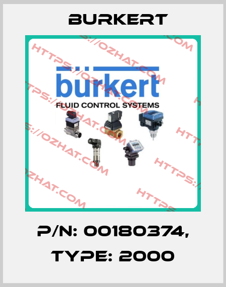 p/n: 00180374, Type: 2000 Burkert