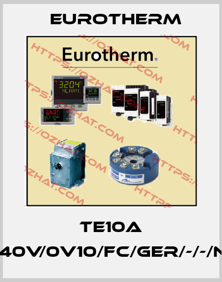 TE10A TE10A/25A/240V/0V10/FC/GER/-/-/NOFUSE/-/-/00 Eurotherm