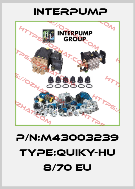 P/N:M43003239 Type:QUIKY-HU 8/70 EU Interpump
