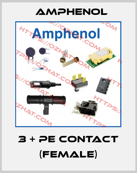 3 + PE contact (female) Amphenol