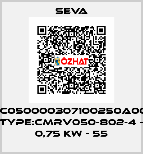 P/N:C050000307100250A000T1 TYPE:CMRV050-802-4 - 0,75 KW - 55 SEVA
