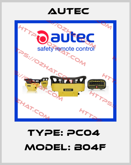 Type: PC04  model: B04F Autec