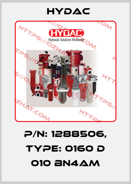 P/N: 1288506, Type: 0160 D 010 BN4AM Hydac