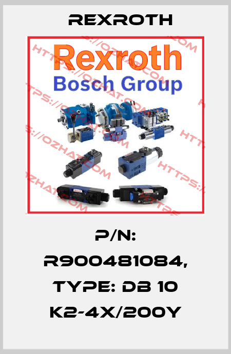 P/N: R900481084, Type: DB 10 K2-4X/200Y Rexroth