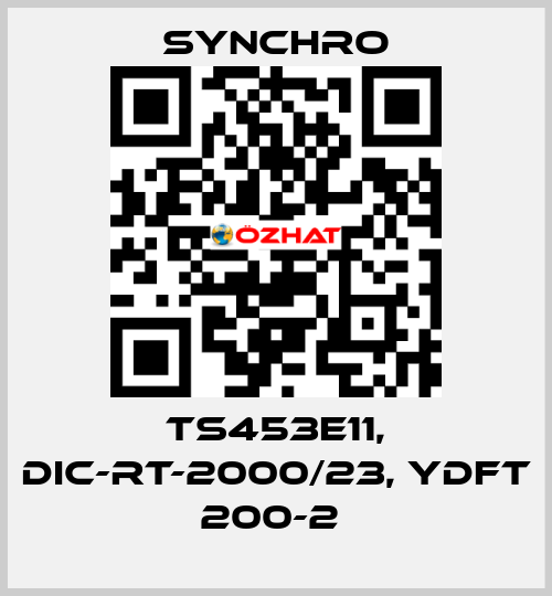 TS453E11, DIC-RT-2000/23, YDFT 200-2  SYNCHRO