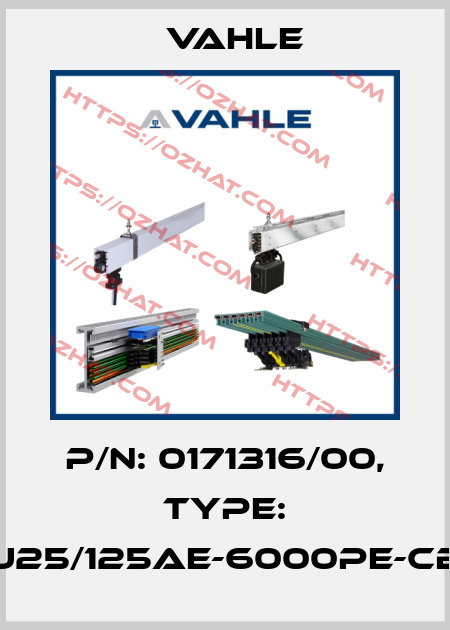 P/n: 0171316/00, Type: U25/125AE-6000PE-CB Vahle