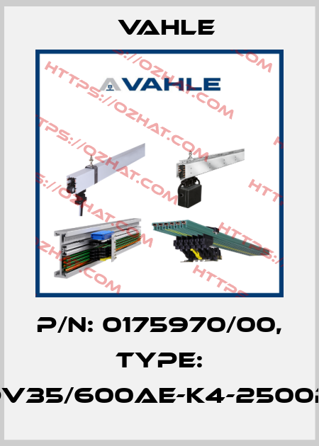 P/n: 0175970/00, Type: DT-UDV35/600AE-K4-2500PH-DB Vahle