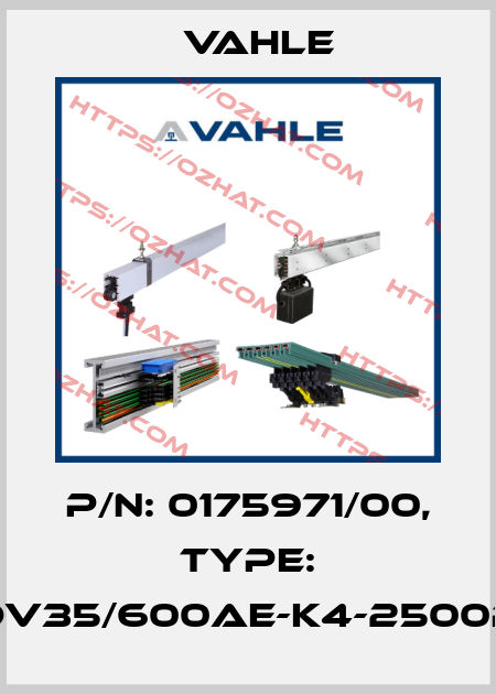 P/n: 0175971/00, Type: DT-UDV35/600AE-K4-2500PE-CB Vahle