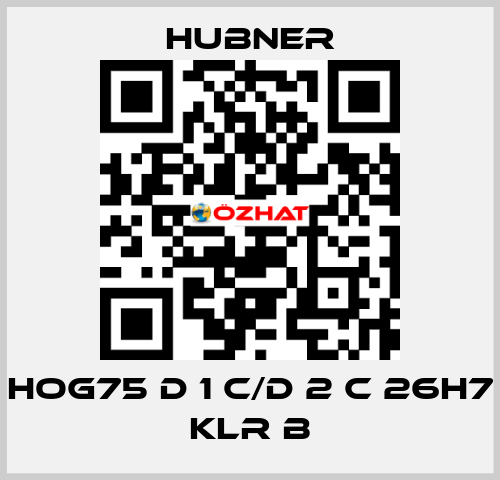 HOG75 D 1 C/D 2 C 26H7 KLR B HUBNER