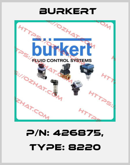 P/N: 426875, Type: 8220 Burkert