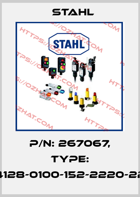 P/N: 267067, Type: 6002/4128-0100-152-2220-22-8500 Stahl