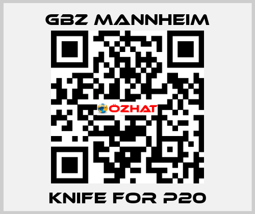 knife for P20 GBZ MANNHEIM