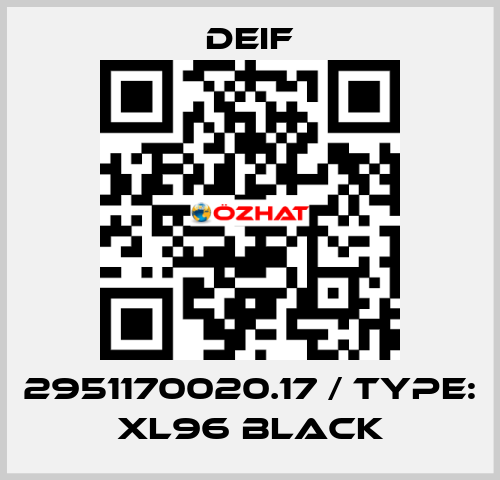 2951170020.17 / Type: XL96 black Deif