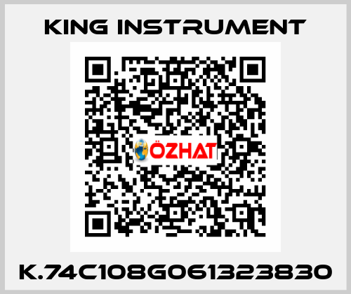K.74C108G061323830 KING INSTRUMENT
