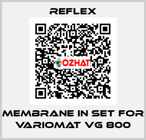 Membrane in set for Variomat VG 800 reflex