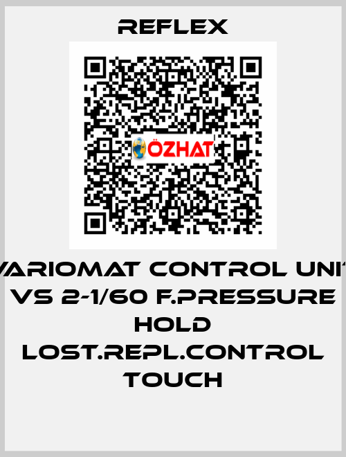 Variomat control unit VS 2-1/60 f.Pressure hold lost.Repl.Control Touch reflex
