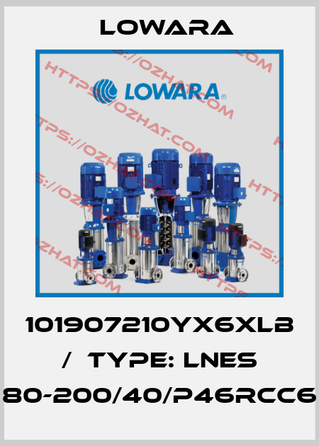 101907210YX6XLB /  Type: LNES 80-200/40/P46RCC6 Lowara