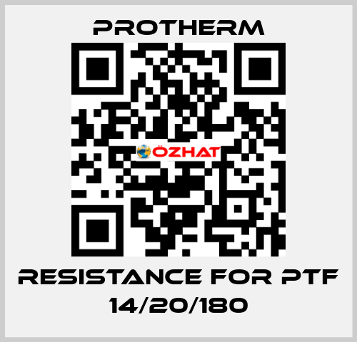 resistance for PTF 14/20/180 PROTHERM
